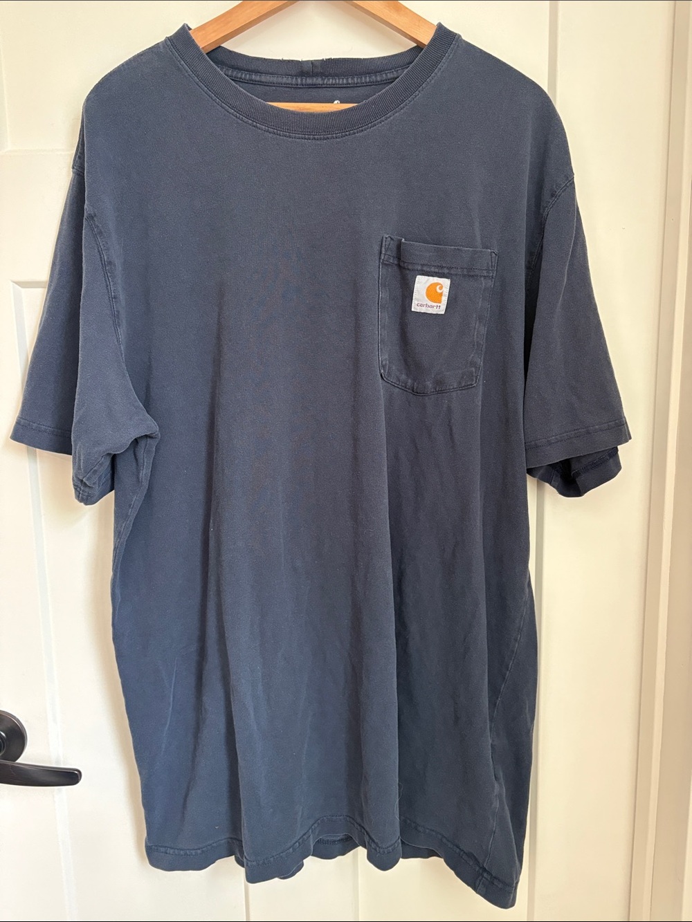 100% cotton Large,tall, loose fit Carhartt Navy Tee